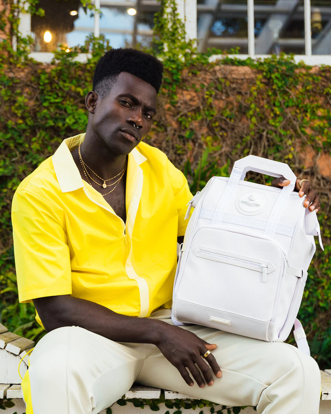 HEAVY METAL SHARK WHITE OUT BIZ TOP OPENER BACKPACK - Image 3
