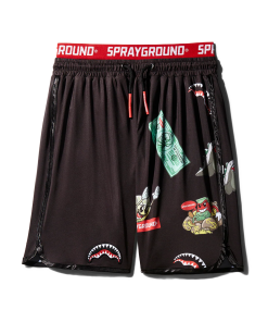 PATCH ALL-IN CORTO SWIM TRUNKS (BLACK)