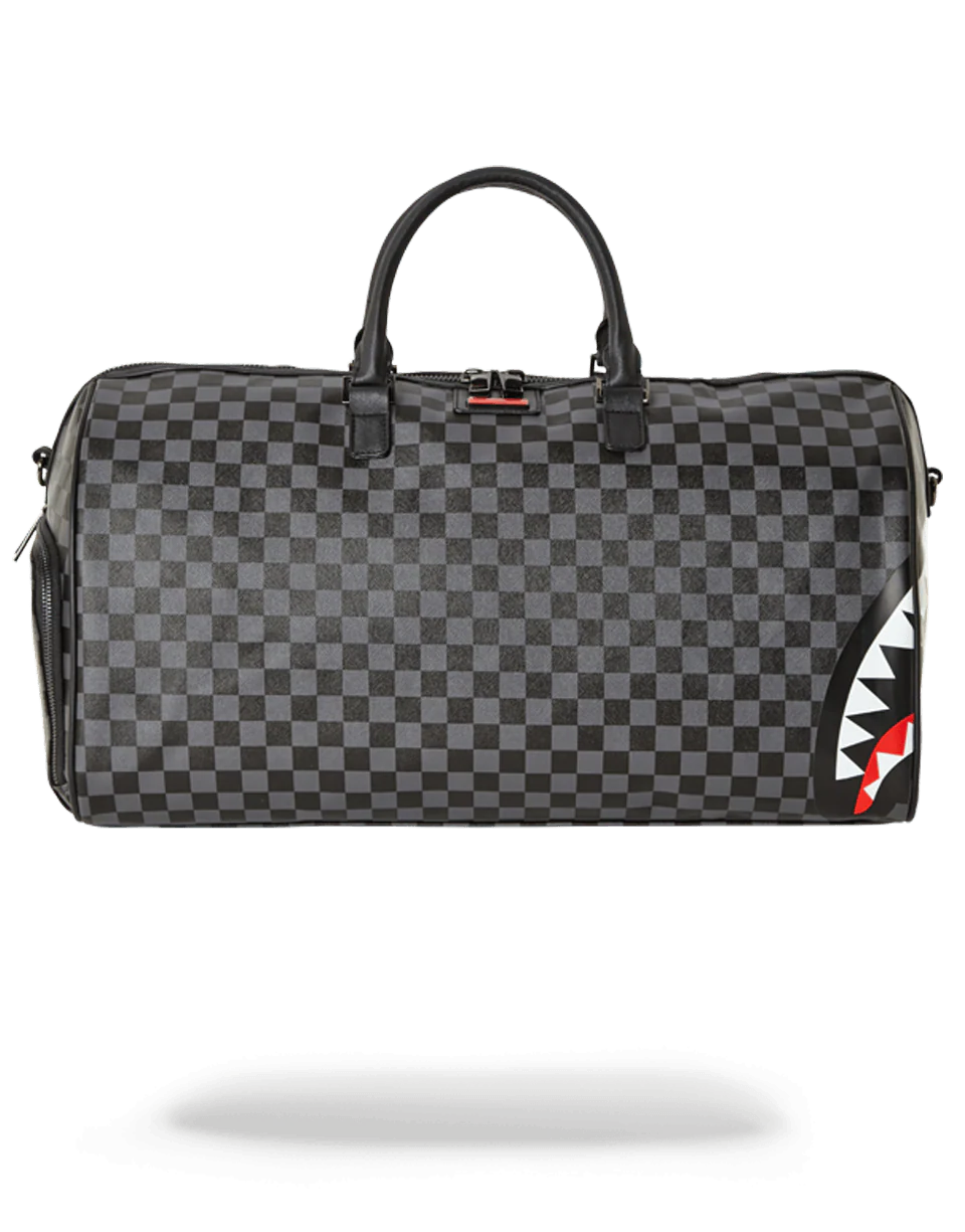 SHARKS IN PARIS (BLACK CHECKERED EDITION) DUFFLE