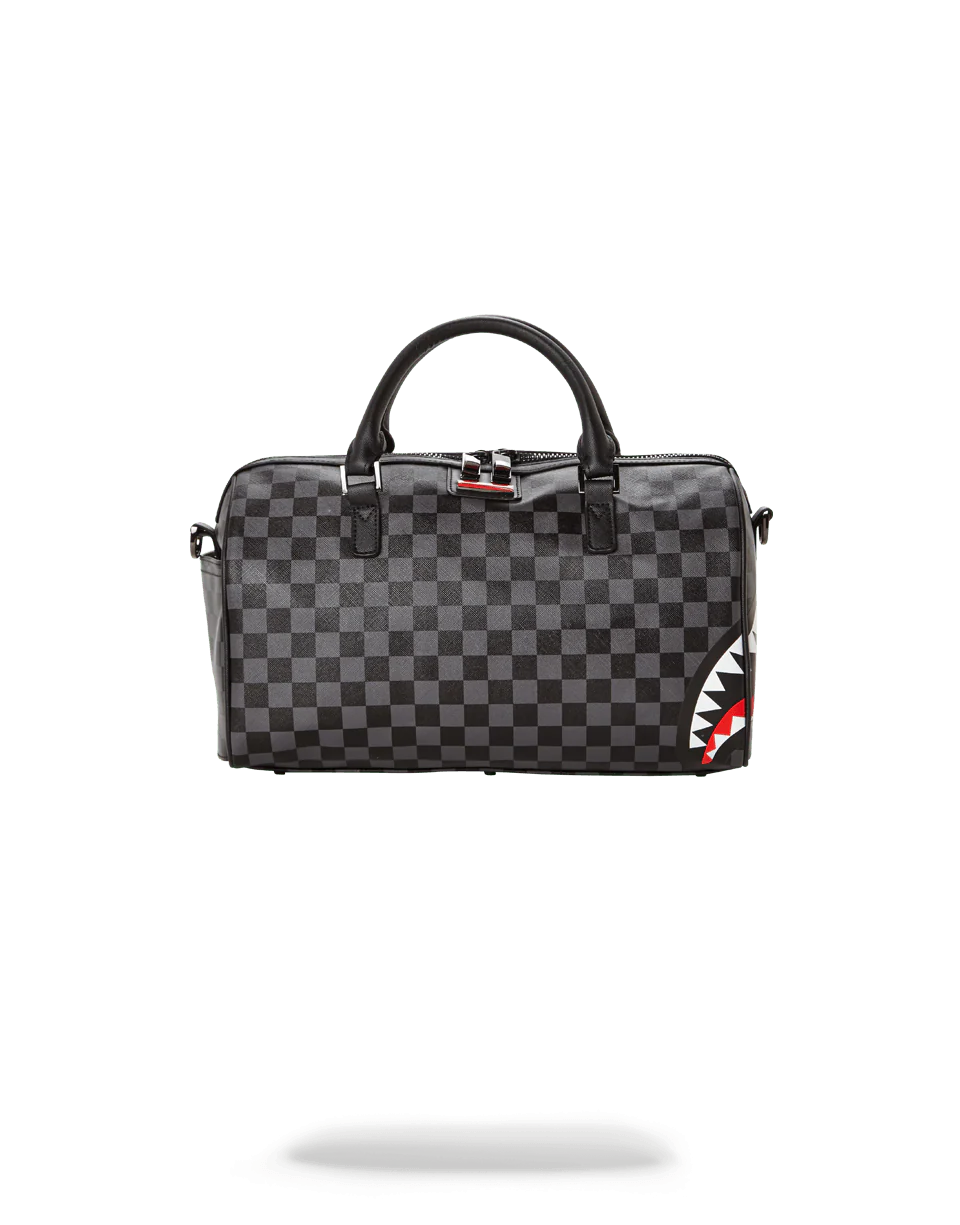 GREY CHECKERED SHARKS IN PARIS MINI DUFFLE - Image 3