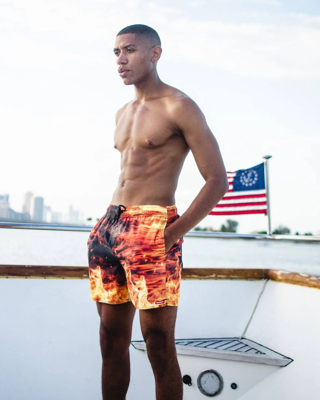 CAMO FIRE SHOTO SWIM TRUNKS - Image 7