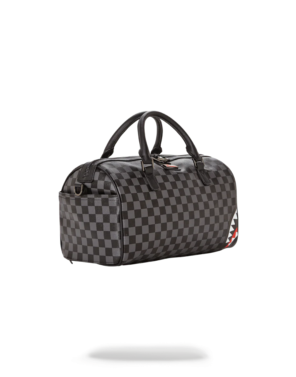 GREY CHECKERED SHARKS IN PARIS MINI DUFFLE - Image 2