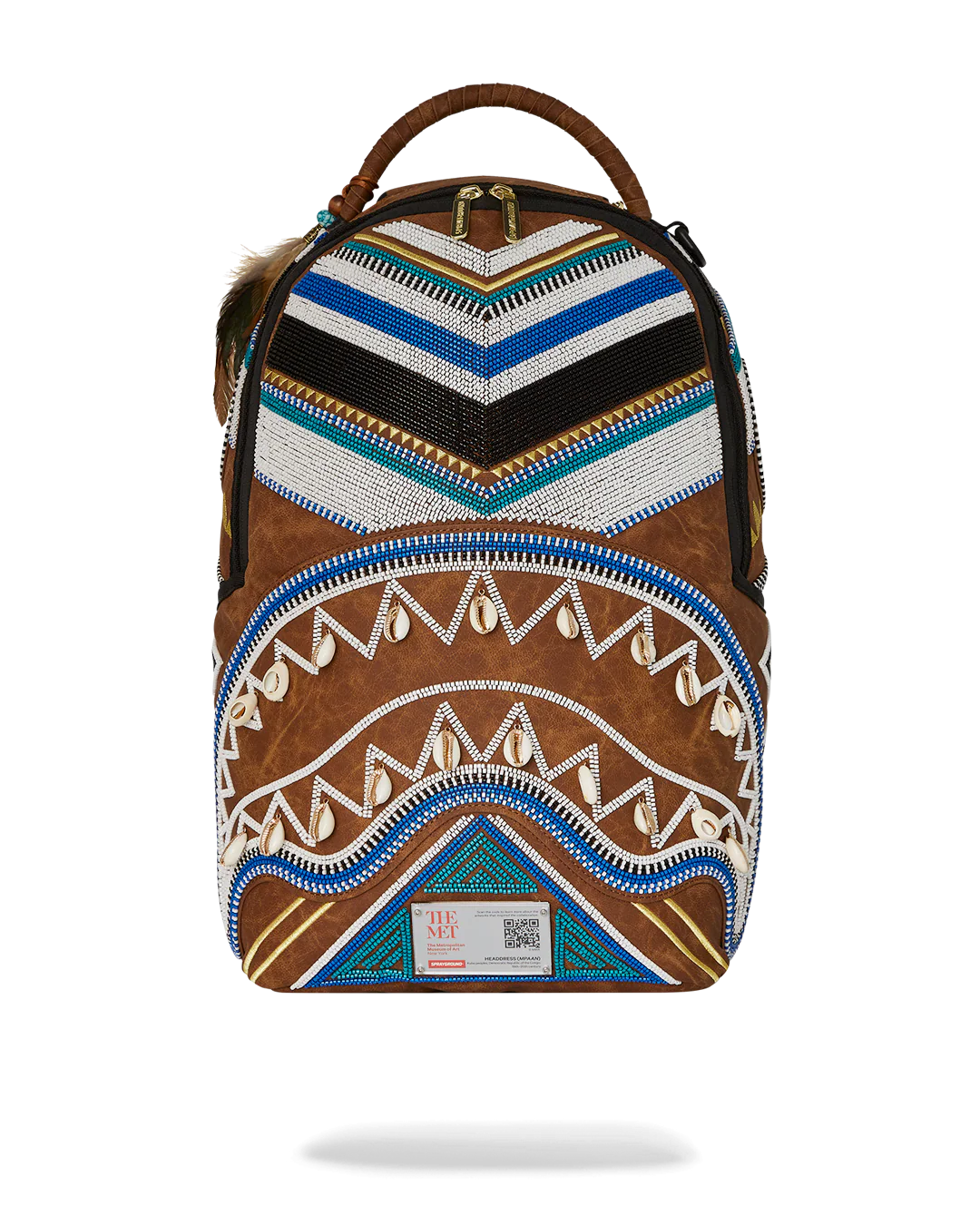 THE MET KUBA KINGDOM HEADDRESS BACKPACK