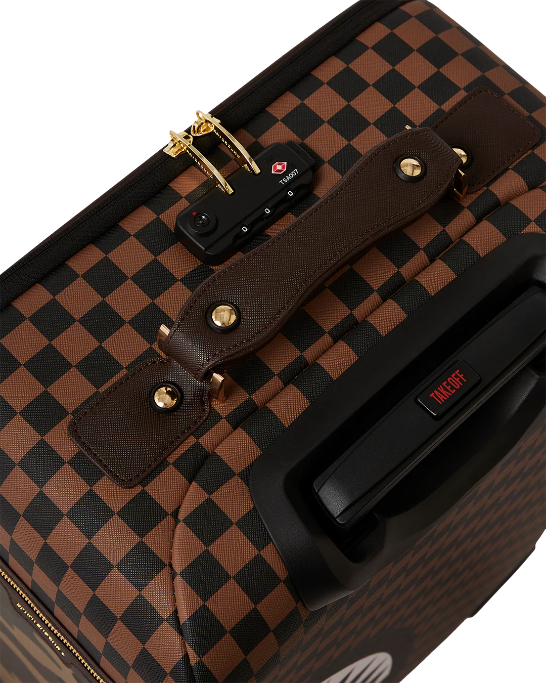 EXTERIOR GOLD ZIP POCKET SHARKS IN PARIS JETSETTER CARRY-ON LUGGAGE - Image 2