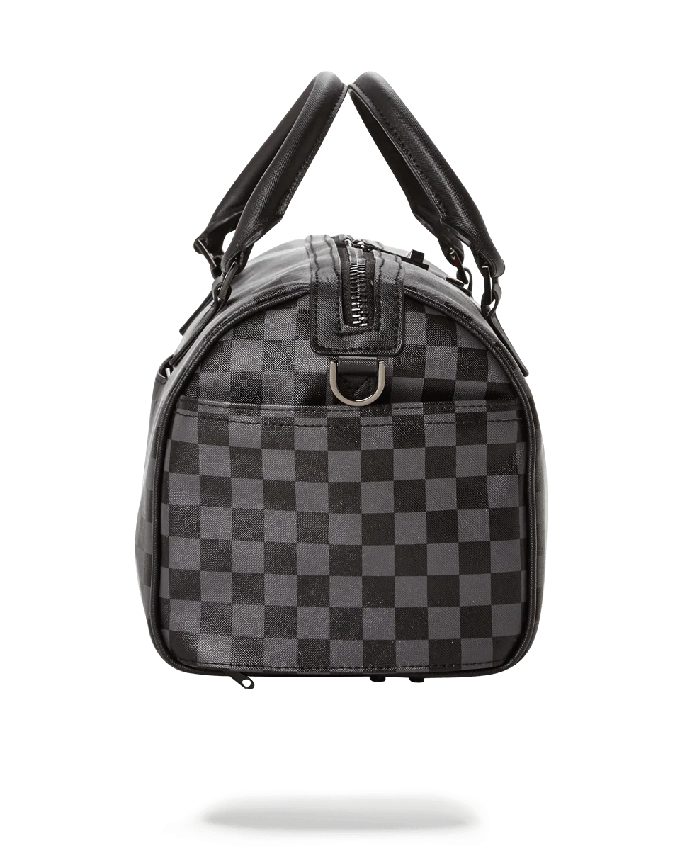 GREY CHECKERED SHARKS IN PARIS MINI DUFFLE - Image 4