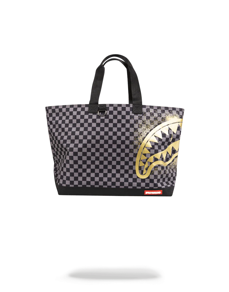 SHARKS IN PARIS GOLD STENCIL TOTE - Image 2