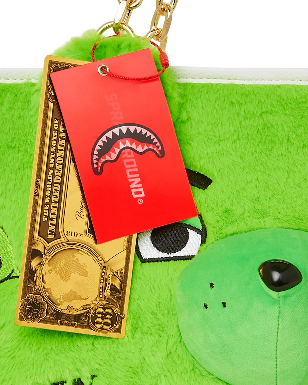 PLUSH MONEYBEAR TOTE (GREEN) - Image 9